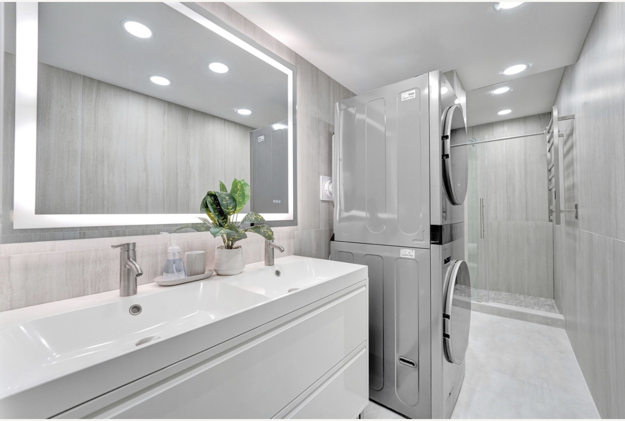 Finished bath and laundry area