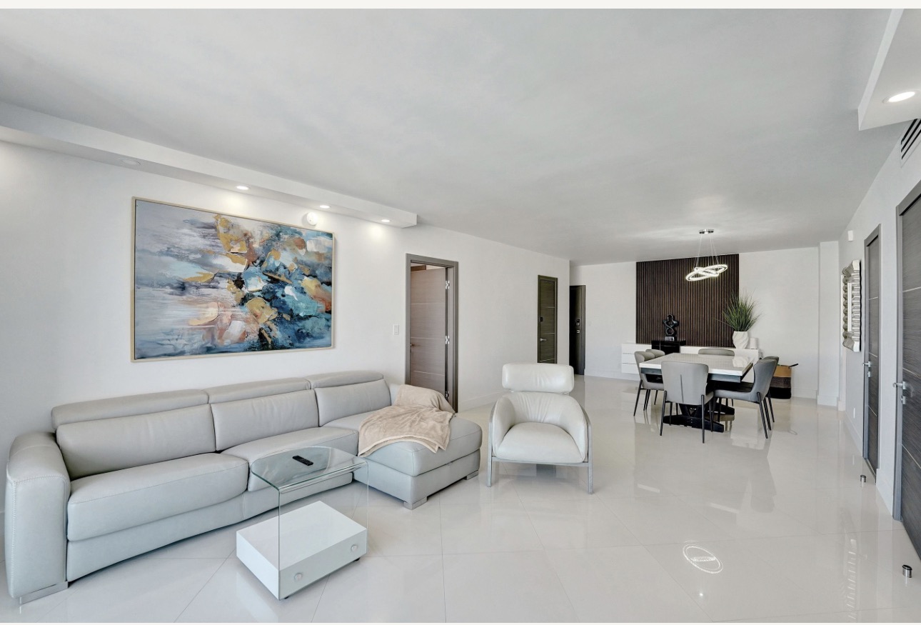 Completed living and dining interior by KOPCOM